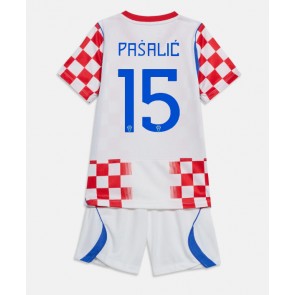 Kroatien Mario Pasalic #15 Hjemmebanetrøje Børn VM 2026 Kortærmet (+ Korte bukser)